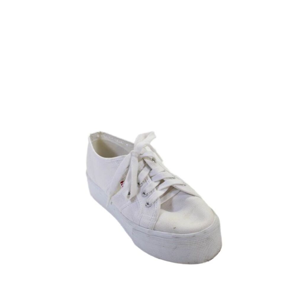 Superga Womens Platform Low Top Casual Sneakers White Size 7